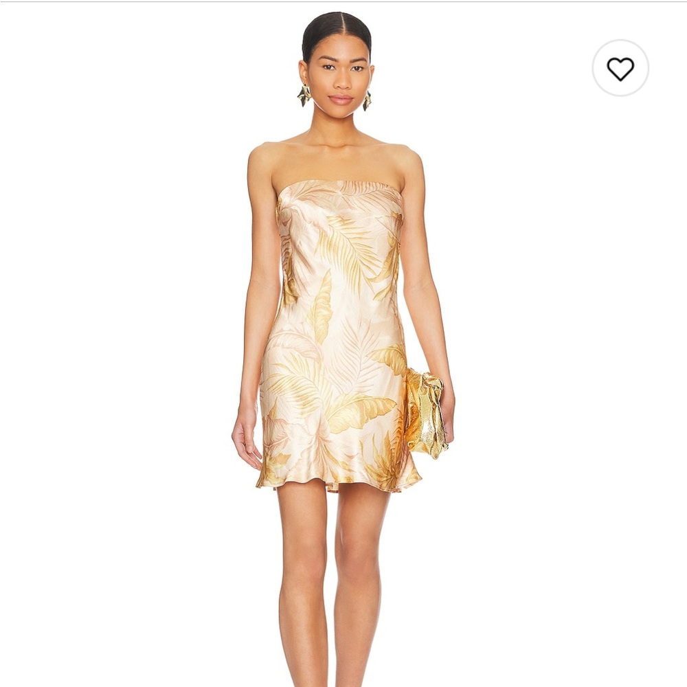 Bec and Bridge size US4 dusty palms strapless mini dress
